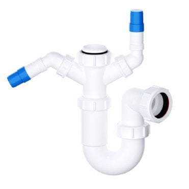 1 1/2" (40mm) 135° Twin Nozzle Sink Trap - WTST02