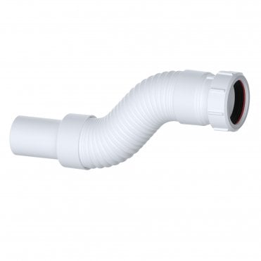 1 1/2" (40mm) Flexible Waste Connector Compression x Plain Spigot 180-230mm - WFLEX04