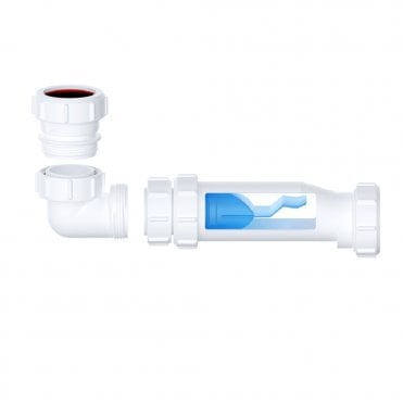 1 1/2" (40mm) Magna Self-Sealing Waterless Waste Valve & Adaptors - WTSTC40