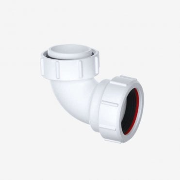 1 1/2" 95° Compression Bend x BSP Coupling Nut Waste Connector