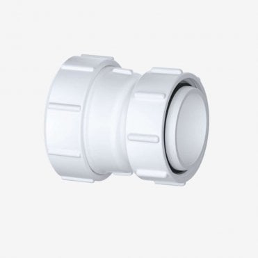1 1/2" Compression Straight  x BSP Coupling Nut Waste Connector