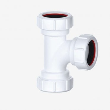 1 1/2" Compression Swept Tee Waste Connector