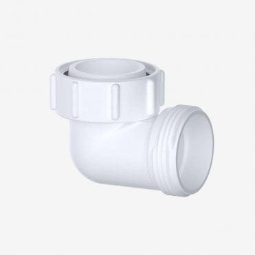 1 1/4" 90 Degree Bend BSP Female Inlet Nut x BSP Male Adaptor