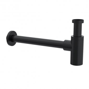 1 1/4" Matt Black Brass Luxury Bottle Trap