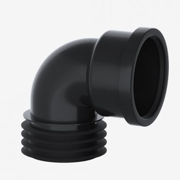 4" 90 Bend Drain Connector (Black)