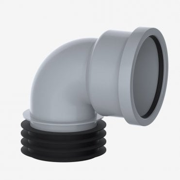 4" 90 Bend Drain Connector (Grey)