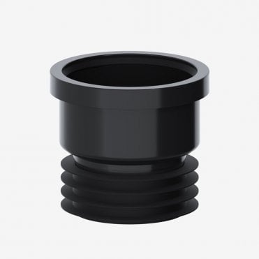 4" Straight Drain Connector (Black)