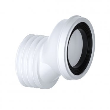 40mm Offset WC Toilet Pan Connector White 4" (110mm) - PP0003/A