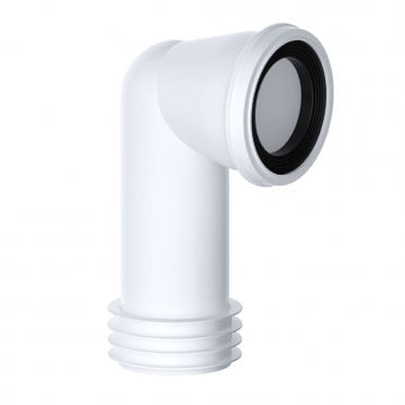 90° Bend 4" WC Toilet Pan Connector White 4" (110mm) - PP0005