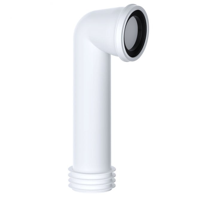 Viva Sanitary 90° Long Tail Toilet Bent Pan Connector White 4