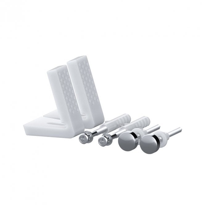 Viva Sanitary Angled Toilet Pan Floor Fixing Kit with Chrome & White Caps - PP0028