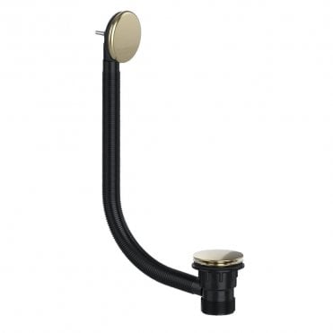 Brushed Brass Luxury Clicker Combination Bath Waste with Overflow - CWB02/BB