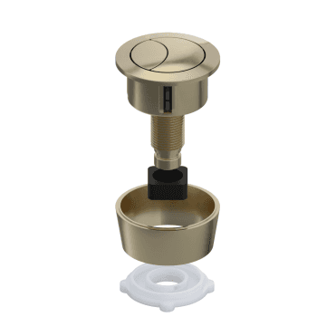 Brushed Brass Universal Adjustable Dual Flush Push Button - UNI/SBBB