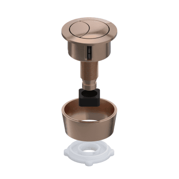Brushed Copper Universal Adjustable Dual Flush Push Button - UNI/SBBC