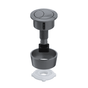 Brushed Nickel Universal Adjustable Dual Flush Push Button - UNI/SBBN