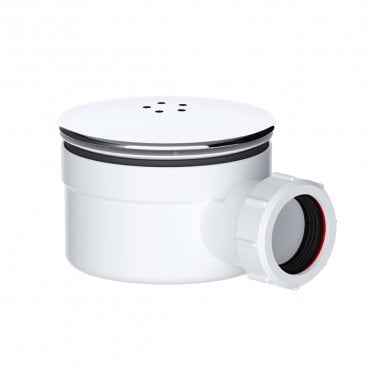 Chrome 1 1/2" Shower Trap 90mm Waste Hole - WTSH90