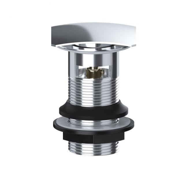 Viva Sanitary Chrome Square Clicker Slotted Basin Waste - BW003