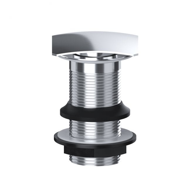 Viva Sanitary Chrome Square Clicker Unslotted Basin Waste - BW004