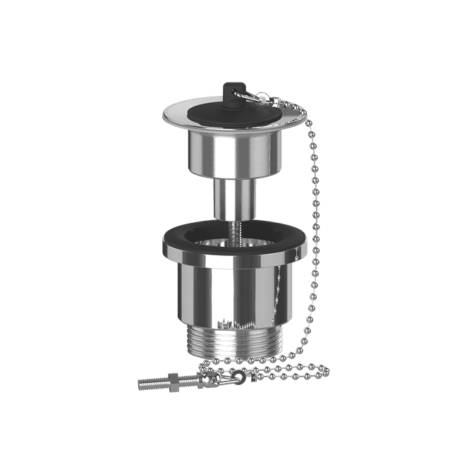 Viva Sanitary Chrome Universal Poly Plug & Chain Basin Waste - BWUNI/PP