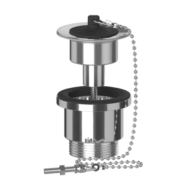 Chrome Universal Poly Plug & Chain Basin Waste - BWUNI/PP