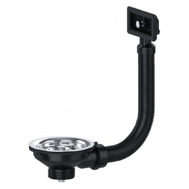 Kitchen Sink Basket Strainer Waste with Square Overflow - PP0010/S