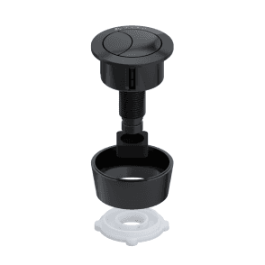 Matt Black Universal Adjustable Dual Flush Push Button - UNI/SBB