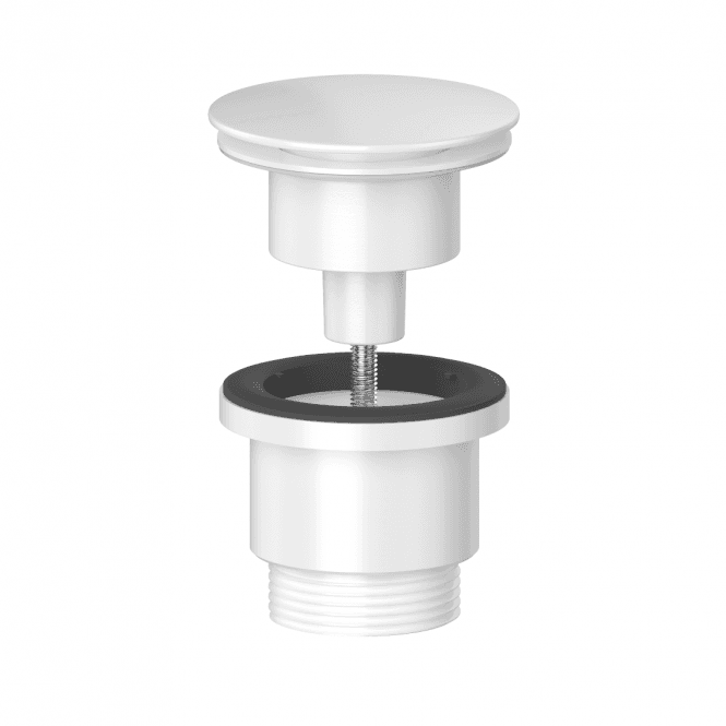 Viva Sanitary Matt White Universal Clicker Basin Waste - BWUNI/MW