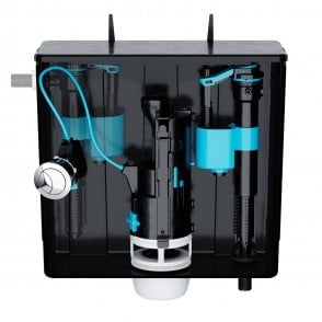 Skylo Compact Concealed Dual Flush Toilet Cistern with Chrome Button