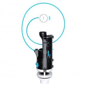 Skylo Dual Flush Toilet Valve 570mm Long Cable - SKY015