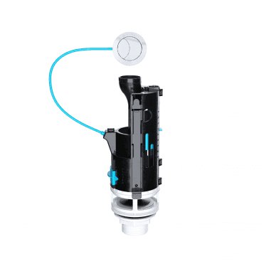 Skylo Dual Flush Toilet Valve with 300mm Cable & Gloss White Button