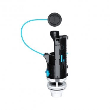 Skylo Dual Flush Toilet Valve with 300mm Cable & Matt Black Button