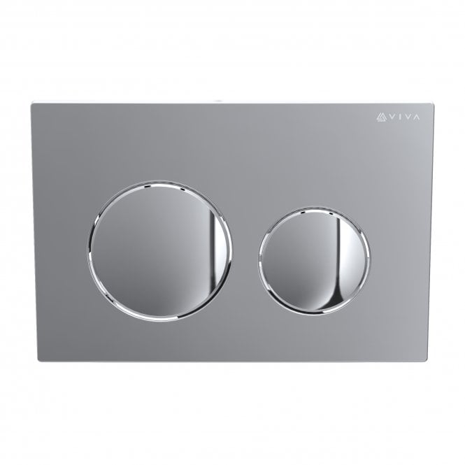 Viva Sanitary Skylo Ultra 10 Gloss Chrome Dual Flush Plate Round Button
