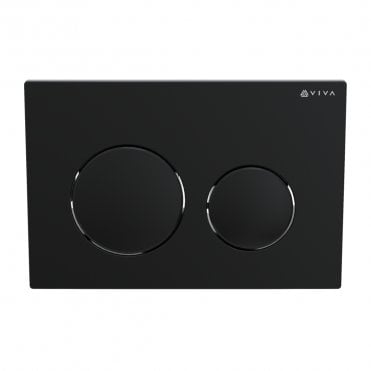 Skylo Ultra 12 Matt Black Dual Flush Plate Round Button