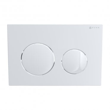 Skylo Ultra 13 Gloss White Dual Flush Plate Round Button