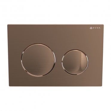 Skylo Ultra 16 Brushed Copper Dual Flush Plate Round Button