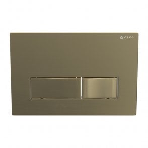 Skylo Ultra 24 Brushed Brass Dual Flush Plate Square Button