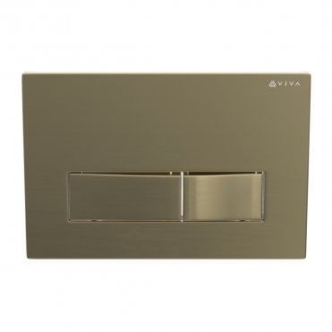 Skylo Ultra 24 Brushed Brass Dual Flush Plate Square Button