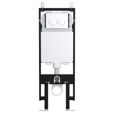 Skylo Ultra Slim Wall Hung Toilet Frame with Ultra 13 Gloss White Flush Plate