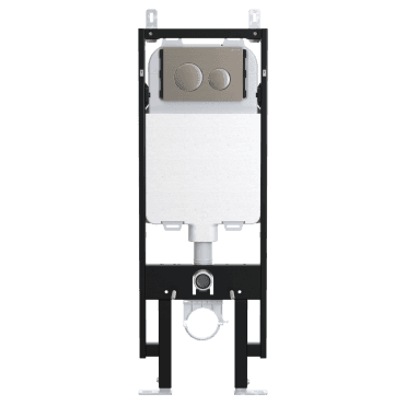 Skylo Ultra Slim Wall Hung Toilet Frame with Ultra 15 Brushed Nickel Flush Plate