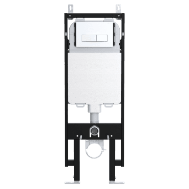 Skylo Ultra Slim Wall Hung Toilet Frame with Ultra 23 Gloss White Flush Plate