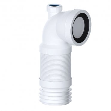 Slinky Fit 90° Flexible WC Pan Connector with 1 1/4" Waste Connection (300-600mm) - PP0002/D