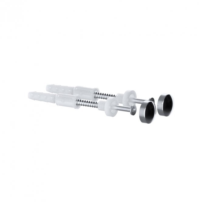 Viva Sanitary Straight Toilet Pan Fixing Kit with Chrome & White Caps - PP0028/A