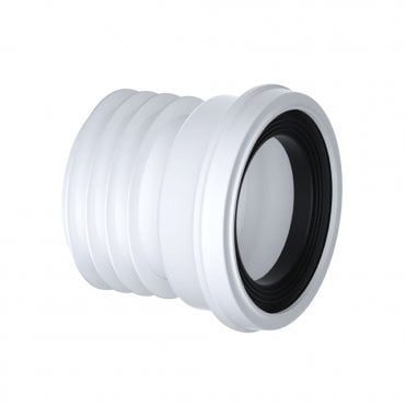 Straight WC Toilet Pan Connector White 4" (110mm) - PP0001