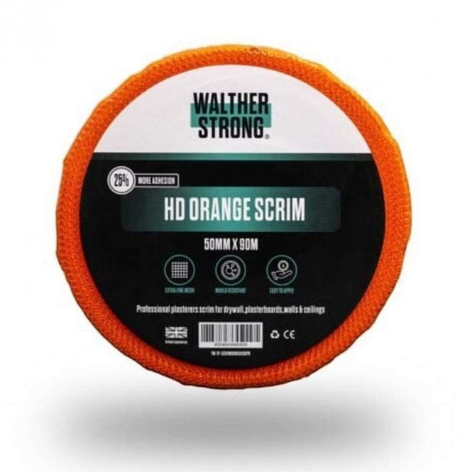 Walther Strong 50mm x 90m Orange HD Scrim Tape