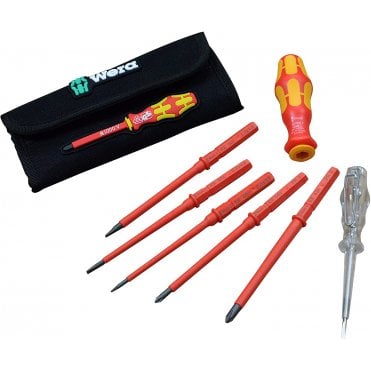 VDE Screwdriver 7 Piece Set Interchangeable with Case WERKKVDE7