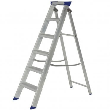 714 Series Aluminium Mastertrade Swingback Stepladder - 4-12 Tread