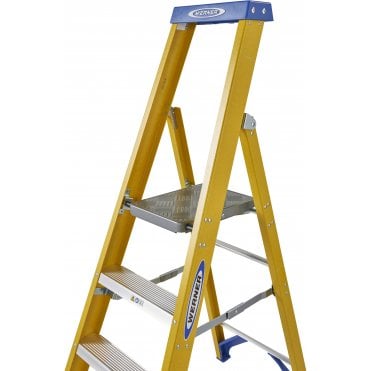 717 Series Trade Fibreglass Platform Stepladder - 2-12 Tread