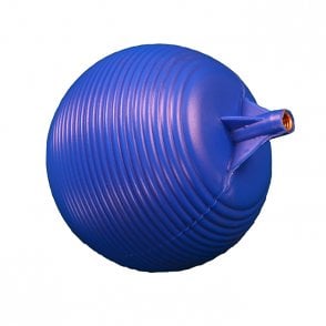 4.5" Blue Plastic Ball Float with Brass Insert