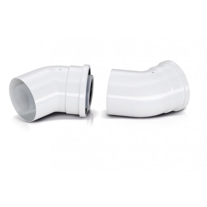 Worcester Bosch 100mm 45° Flue Bend (Pair) - 7716191085