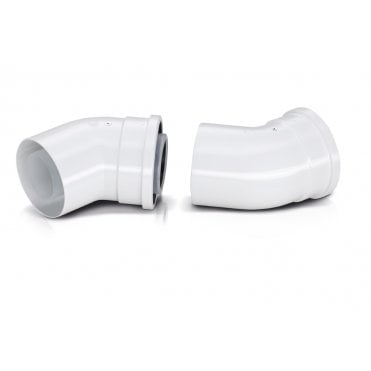 100mm 45° Flue Bend (Pair) - 7716191085